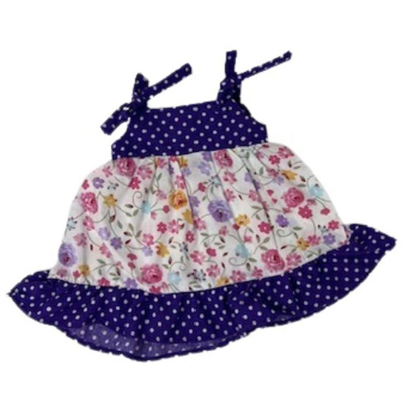 Doll Clothes Superstore Flower Print Sundress Fits 15-16 Inch Baby And Cabbage Patch Kid Dolls, 1 of 5