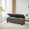 Storage Ottoman Bench, Storage Bench, Fabric Entryway Bedroom Bench, Loads 330 lb for Bedroom Living Room - 3 of 4