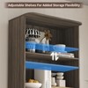 Tall Storage Cabinet,Kitchen Pantry Organizer with Adjustable Shelves, Grey - 4 of 4