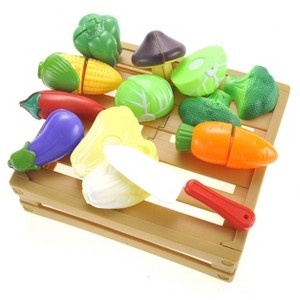AZ  Import Kitchen Cutting Vegetables Crate Pretend Food Playset - 1 of 4