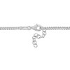 EVERLY JEWELRY | Sterling Silver White Lock and Key Bracelet enamel On 2mm Curb Link Chain, 6.5 inc+1 incextention - 4 of 4