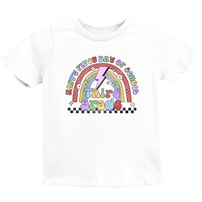 The Juniper Shop First Day Third Grade Rainbow Youth Short Sleeve Tee