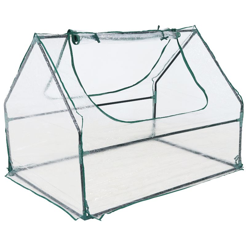 Sunnydaze Mini Greenhouse with 2 Zippered Side Doors - Clear, 1 of 14
