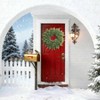 Large Cedar Wreath 26inch with Red Berry Winter Door Wreath for Front Door Window Fireplace Indoor Outdoor Xmas Decor - 2 of 4