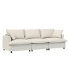 94" Chenille Wide Seat Upholstered 3-Seat Sofa with Throw Pillows - 2 of 4