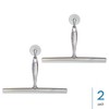 iDesign Shower Squeegee with Wall Hook, Set of 2, Clear/Stainless Steel - 2 of 4