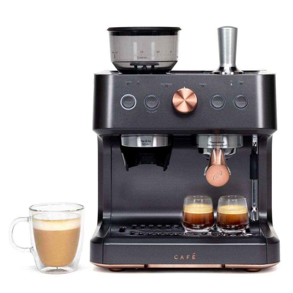 Photos - Coffee Maker CAFE Bellissimo Semi-Automatic Espresso Machine + Frother Matte Black