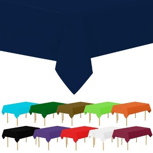Plastic Tablecloth Disposable, Tablecloths for Rectangle Tables 54 inch. x 108 inch. Fits Tables Up to 8 Feet, Table Cloth for Party - SparkSettings - 1 of 4