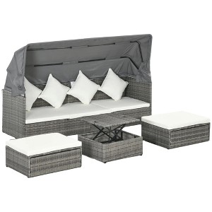 Resenkos 4-Piece Wicker Furniture Set , Outdoor Sectional Furniture, - 1 of 4
