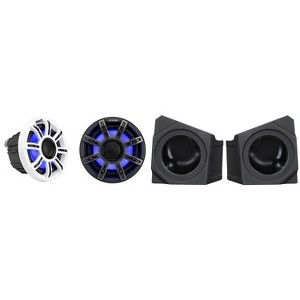 Kicker 51MSC65 6.5" Premium Marine LED Speakers Bundled with Kick Pods Compatible with 2020-2024 KRX1000 - 1 of 4