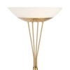 Possini Euro Design Ventura Modern Torchiere Floor Lamp 75" Tall Black Brass LED Frosted Glass Bowl Shade for Living Room Office House Bedroom Home - 3 of 4