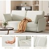 Nasitip 66.9''Loveseat Sleeper Sofa, 3 in 1 Convertible Sofa Bed with Linen Fabric Upholstered, Love Seat Couch Sofa with 2 Pillows,Beige - 4 of 4