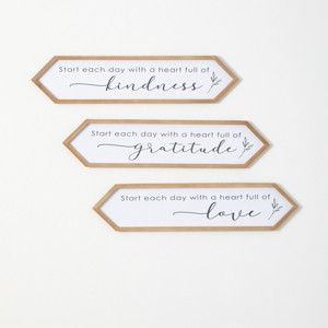 Sullivans Start Each Day Wall Decor Set of 3, 7.5"H Multicolored - 1 of 4