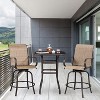 Yaheetech Outdoor Patio Bistro Table with Tempered Glass Tabletop - 2 of 4