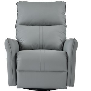 TiramisuBest 360° Swivel Rocking Recliner Chair, Modern Nursery Glider with Side Pocket, Small Recliner for Bedroom & Living, Black - 1 of 4