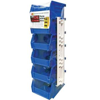 Quantum Storage 4-1/8 in. W X 5-1/2 in. H Stack and Hang Bin Polypropylene 6 pk Blue