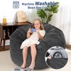 Bean Bag Chair, Giant Bean Bag Bed for Adults, Convertible Bean Bag Chair Bed from Beanbag to Floor Mattress - 4 of 4