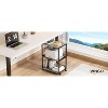 VINGLI 3 Tier Rolling Printer Stand with Storage, Desktop Printer Shelf for Home/Office Organizer(Oak) - 3 of 4