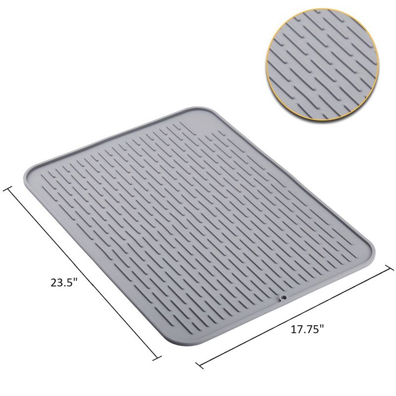 Cheer Collection Non-Slip Silicone Dish Drying Mat, 2 of 10