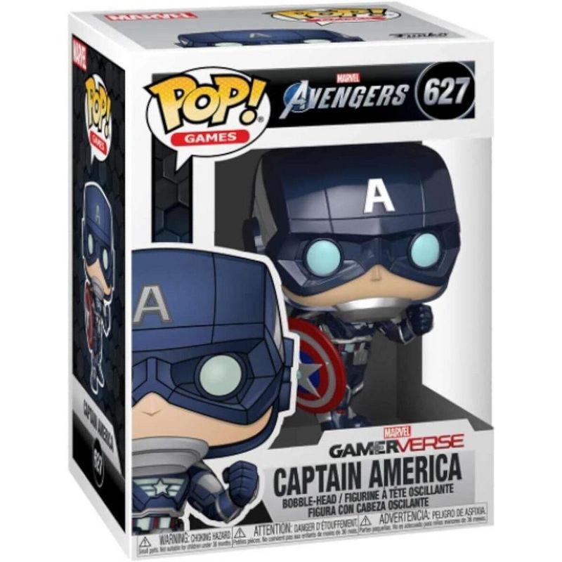 Funko Pop! Marvel: Avengers Game - Captain America Stark Tech Suit #627 #47757, 3 of 4