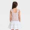 Girls' Smocked Floral Flutter Sleeve Top - Cat & Jack™ - 2 of 3