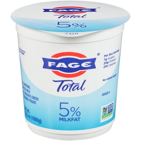 FAGE Total 5% Milkfat Plain Greek Yogurt - 35.3oz : Target