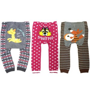 Wrapables Baby and Toddler Animal Leggings (Set of 3), 6 to 12 months, On the Go - 1 of 4