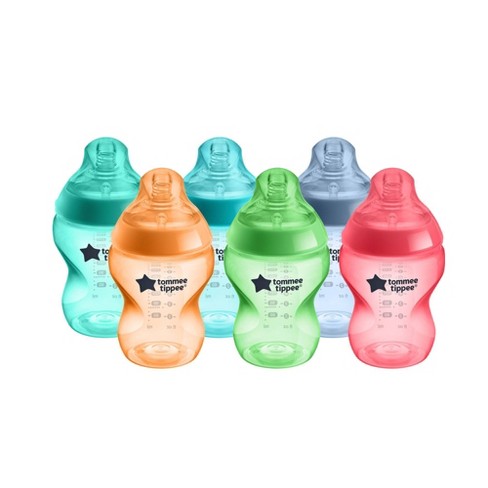 Tommee Tippee Closer To Nature Fiesta Baby Bottle - 9oz/6pk : Target