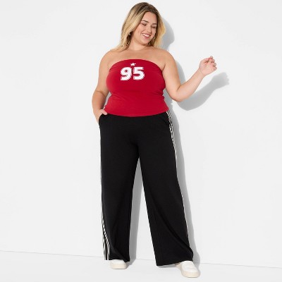 Women's Mid-Rise Wide Leg Pull-On Pants - Wild Fable™