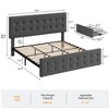 Whizmax Bed Frame with 4 Storage Drawers and Headboard, Faux Leather Upholstered Platform Bed Frame with Wooden Slats Support,  No Box Spring Needed - 2 of 4