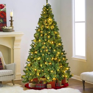 SUGIFT 6ft Pre-Lit Artificial Christmas Tree with 300 Clear LED Lights and 1100 Branch Tips - 1 of 4