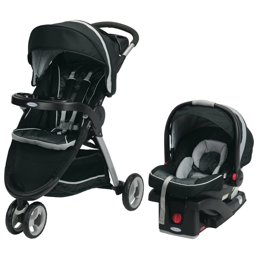 Photos - Pushchair Graco FastAction Fold Sport Click Connect Travel System with SnugRide Infa 