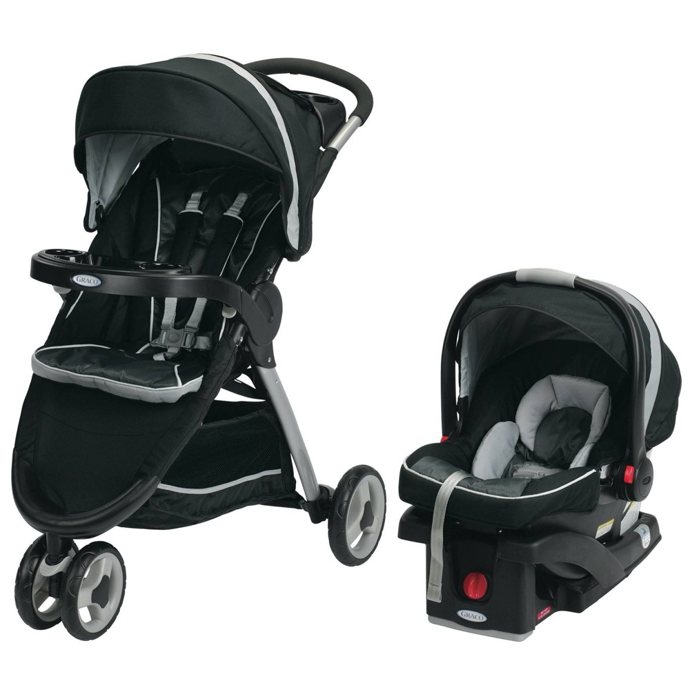 Graco FastAction Fold Sport Click Connect Travel System with SnugRide Infant Car Seat - Gotham -  79811258