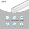 Unique Bargains Lamp Lantern Water Cooling System Acrylic Round Pipes Clear 2 Pcs 14" - 3 of 4