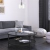 Metal Regtangular Mesh Shelf Black and Glass Coffee Table - Henn&Hart - 4 of 4