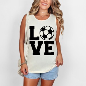 Simply Sage Market Love Soccer Garment Dyed Tank - 1 of 3