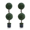 COZONY 24/35 Inch Artificial Topiary Ball Trees (Set of 2), Faux Topiary for Indoor & Outdoor Decor - 2 of 4