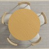 Wooakway 30"H Round Wood Dining Table Kitchen Table Conference Table with 4 Legs - 4 of 4