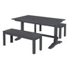 Whisen 3-Piece Retro Dining Set with Rectangular Table and 2 Benches - 4 of 4