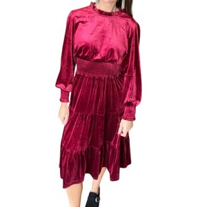 Women's CINDY LOU VELOUR DRESS - Haptics - 1 of 4
