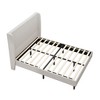Okak Queen/King Size Upholstered Platform Bed with High Headboard & Solid Feet,Modern Wood Bed Frame No Box Spring Needed - 4 of 4