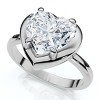 Pompeii3 Certified 2 1/2Ct Heart Diamond Button Engagement Ring 14k Gold or Pt Lab Created - 3 of 4