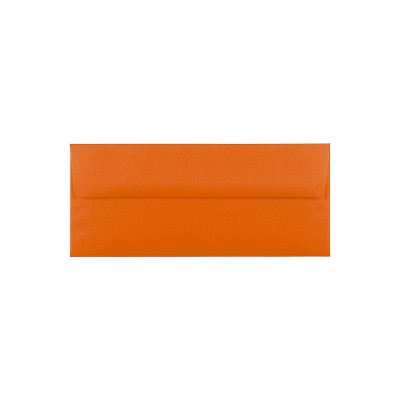JAM Paper #10 Business Colored Envelopes 4 1/8" x 9 1/2" Orange Recycled Bulk 500/Box (15860H)