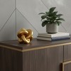 HomeRoots 5" Gold Resin Knot Tabletop Sculpture - 2 of 4