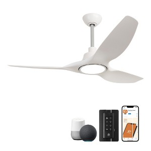 Parrot Uncle 52" White Smart Ceiling Fan with Lights and Remote Works with Amazon Alexa or Google assistant - 1 of 4