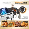 ROVSUN 3 Burner Outdoor Propane Gas Stove with Ignition, Regulator & Shelf, 225,000 BTU Powerful Stand Cooker for Backyard Patio Cooking Home Brewing - 3 of 4