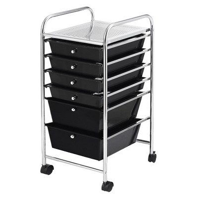 Tangkula 10 Drawer Scrapbook Paper Organizer Rolling Storage Cart Home Office