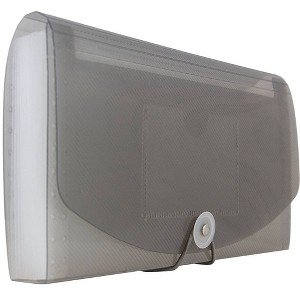 JAM Paper 5" x 10 1/2" 13 Pocket Plastic Expanding File Folder - Check Size - 1 of 2