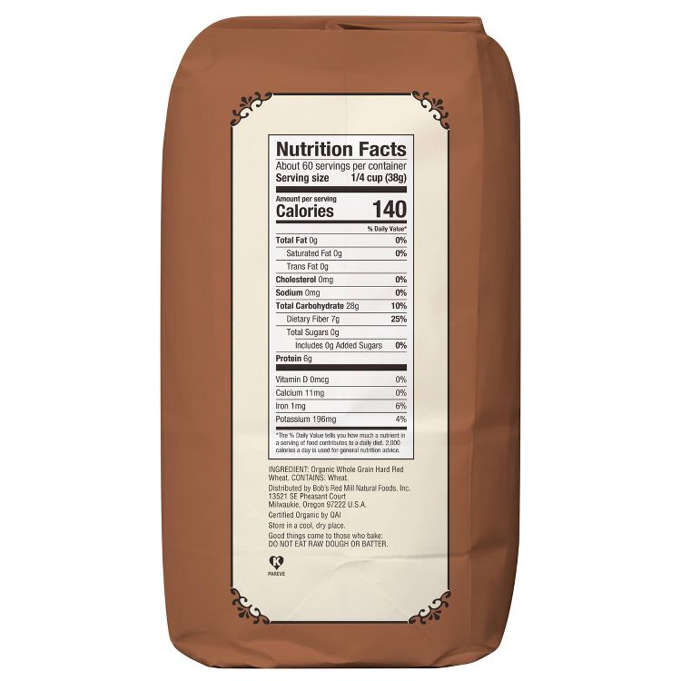 Bob's Red Mill Organic Whole Wheat Flour - 5lbs, 3 of 6