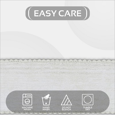White Cotton Crochet Tufted Reversible Bath Rug Runner 20" x 60"